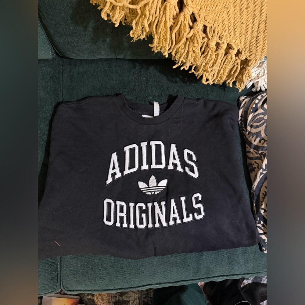Black Adidas Crew Neck Sweatshirt